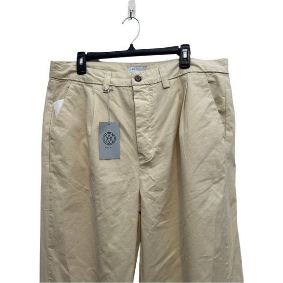 𝅺amendi GUNNAR MID RISE CHINO PANTS IN cream 34x32 - Picture 3 of 16